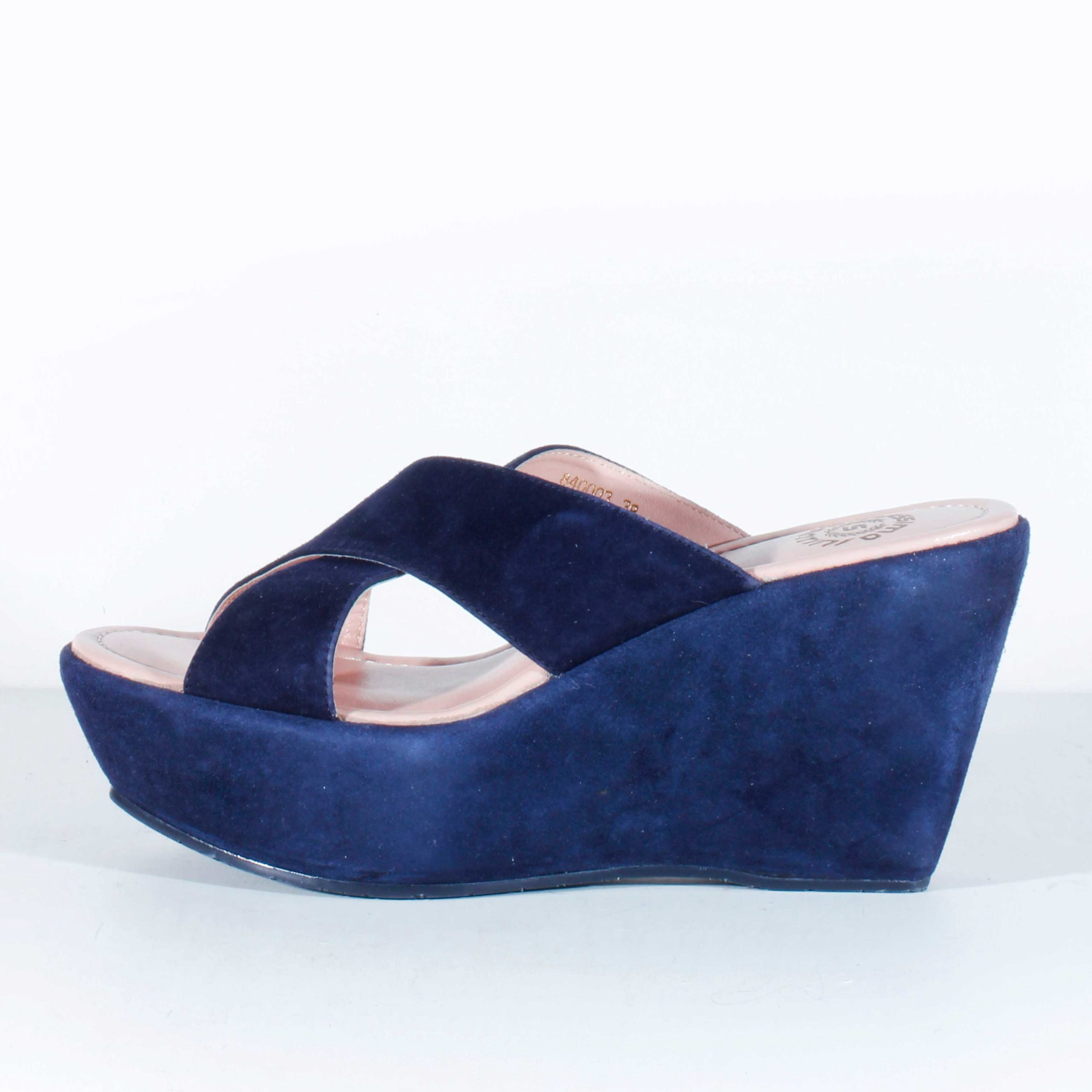 Босоножки Massimo Santini Suede navy 40 купить,NaN