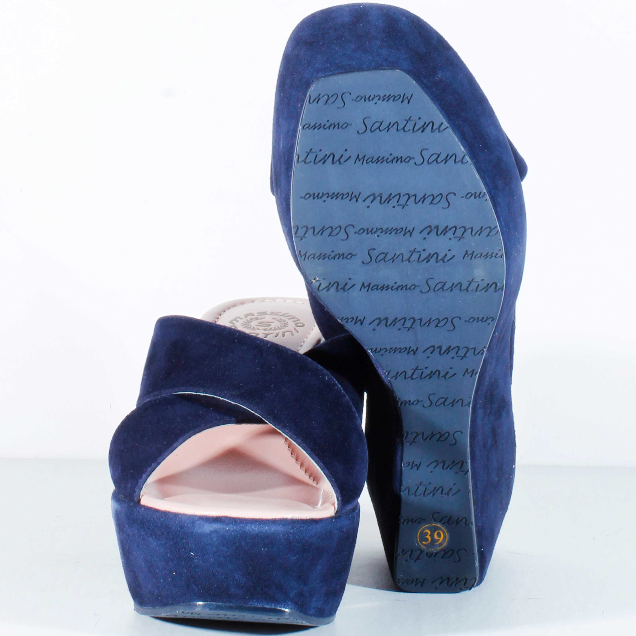 Босоножки Massimo Santini Suede navy 40 купить,NaN