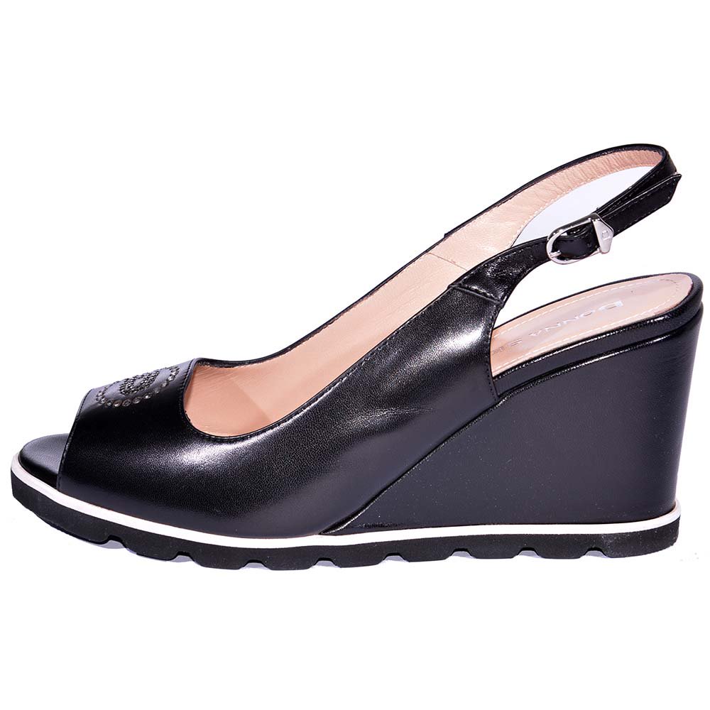 Босоножки Donna Serena Chanel pelle micro black 36 купить,NaN