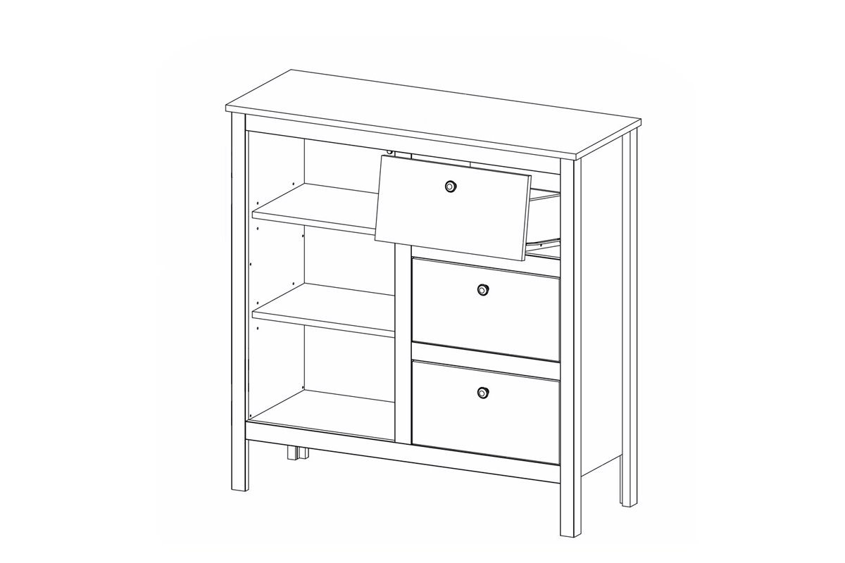 Тумба БРВ Брест Хельга KOM1D3S/95 белая купить,NaN