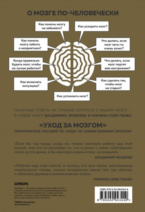 Яковлев Вайнер В. Собе-Панек М. В. Уход за мозгом купить,NaN