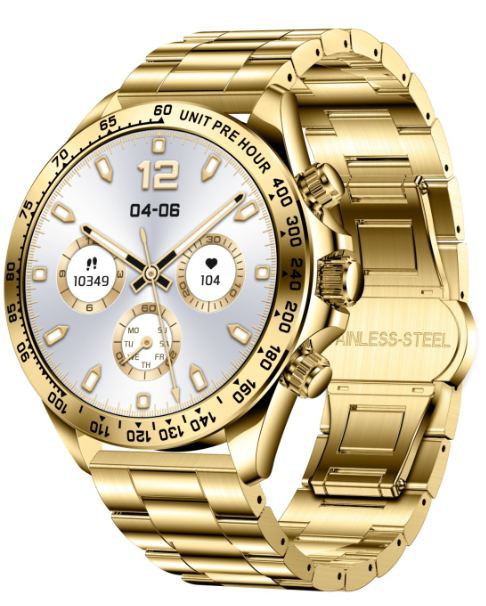 Смарт-часы SNEL Watch DAYTONA 46 мм золотистый-золотистый
