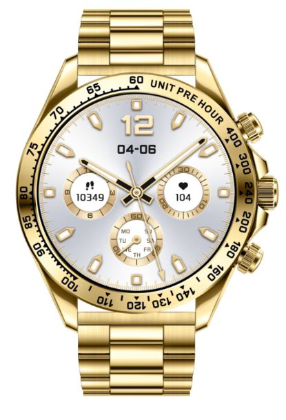 Смарт-часы SNEL Watch DAYTONA 46 мм золотистый-золотистый