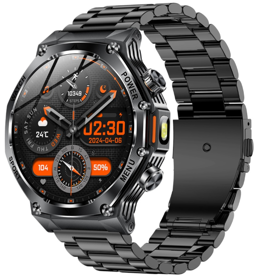 Смарт-часы Snel Watch Raptor 53 мм черно-серый-черный