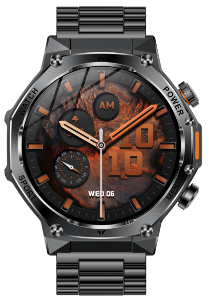 Смарт-часы Snel Watch Raptor 53 мм черно-серый-черный