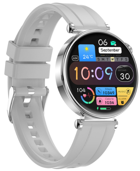Смарт-часы SNEL Watch Pulse 42 мм серебристый-белый