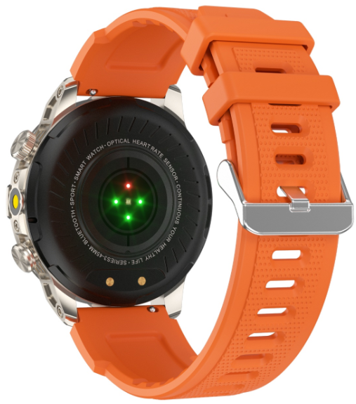 Смарт-часы Snel Watch Titan 55 мм серебристый-оранжевый-оранжевый