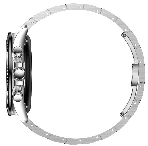 Смарт-часы SNEL Watch DAYTONA 46 мм серебристый-черный-серебристый