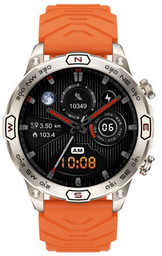 Смарт-часы Snel Watch Titan 55 мм серебристый-оранжевый-оранжевый