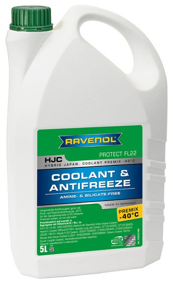 	 Антифриз RAVENOL HJC G12+ зелёный 5л купить,NaN
