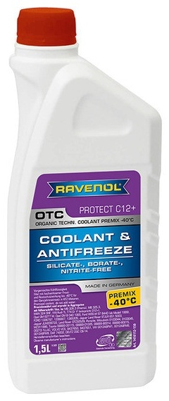  Антифриз RAVENOL OTC G12+ красный 1.5л купить,NaN