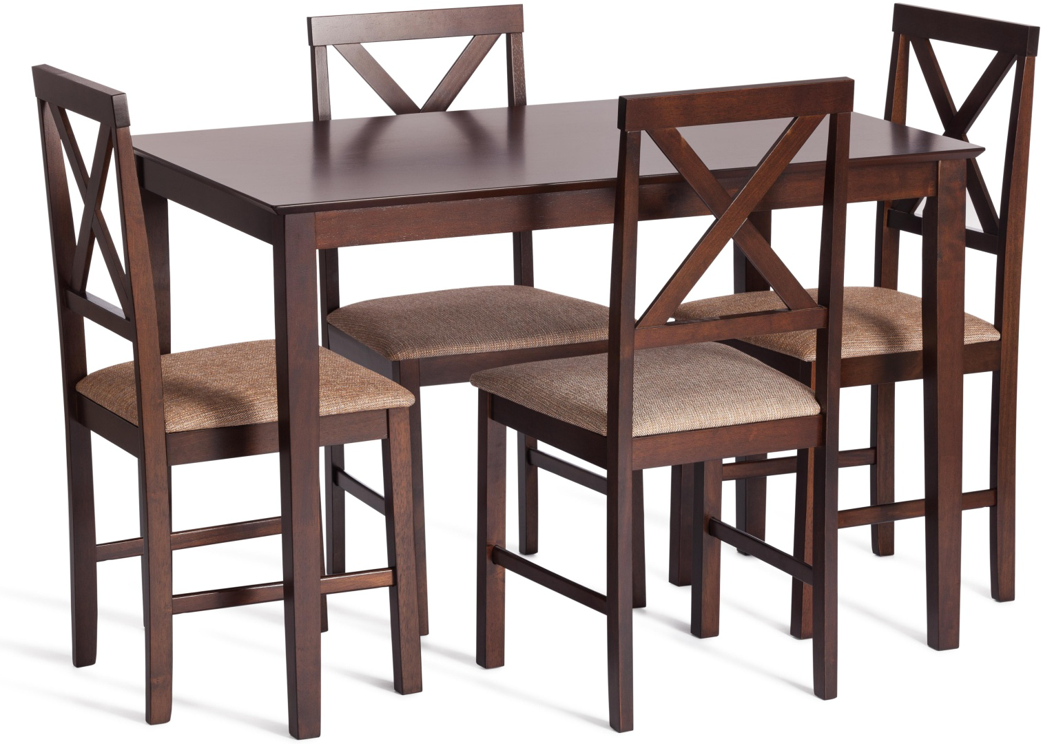 Комплект Tetchair Hudson Dining Set 13691 110х70см коричневый купить,NaN