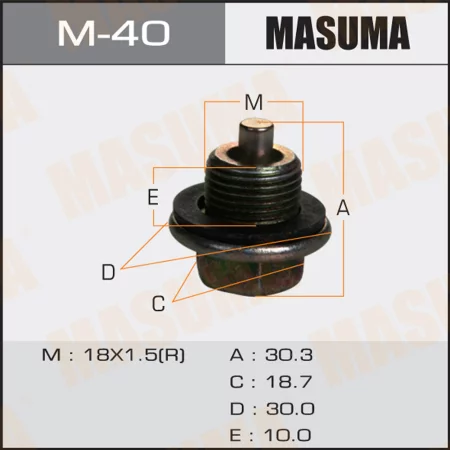 Болт маслосливной Masuma M18x1.5 M-40 купить,NaN