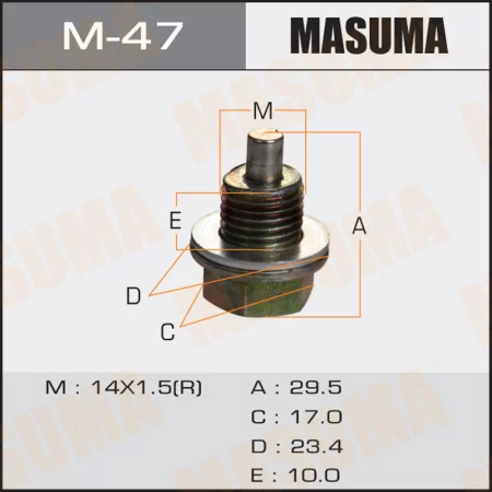 Болт маслосливной Masuma M14x1.5 M-47 купить,NaN