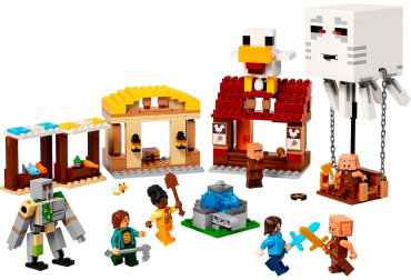 Конструктор LEGO Minecraft Атака на деревню Гаст-Барбол , деталей 555 шт купить,NaN