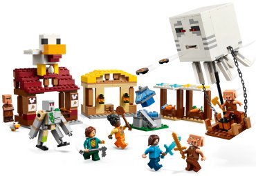 Конструктор LEGO Minecraft Атака на деревню Гаст-Барбол , деталей 555 шт купить,NaN