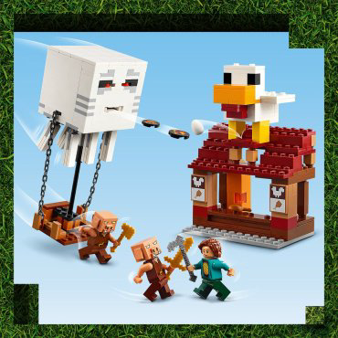 Конструктор LEGO Minecraft Атака на деревню Гаст-Барбол , деталей 555 шт купить,NaN