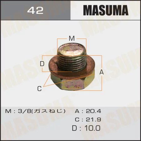 Болт маслосливной Masuma M16x1.5 M-42 купить,NaN