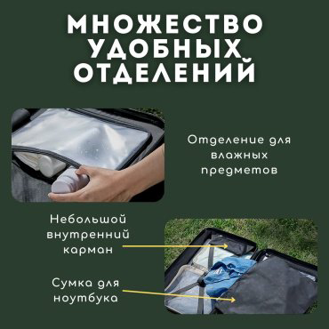 Чемодан NinetyGo Ripple Luggage поликарбонат 40 зеленый купить,NaN