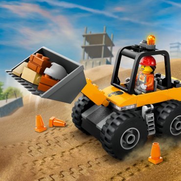 Конструктор LEGO Желтый строительный колесный погрузчик, деталей 81 шт