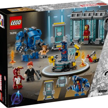 Конструктор LEGO Лаборатория Железного Человека: Зал Доспехов, деталей 384 шт