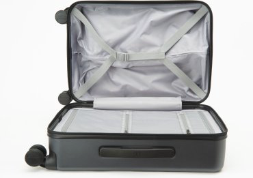 Чемодан NinetyGo Seine Luggage поликарбонат, полиэстер 38 черный купить,NaN