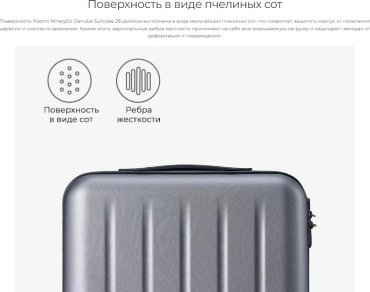 Чемодан Xiaomi NinetyGo Danube Luggage поликарбонат 100 синий купить,NaN