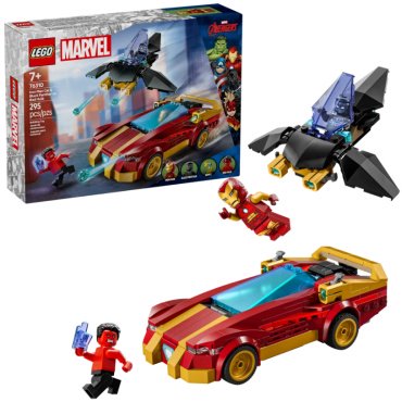 Конструктор LEGO Автомобиль Железного Человека и Черная Пантера против Красного Халка, деталей 295 шт