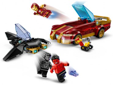Конструктор LEGO Автомобиль Железного Человека и Черная Пантера против Красного Халка, деталей 295 шт купить,NaN
