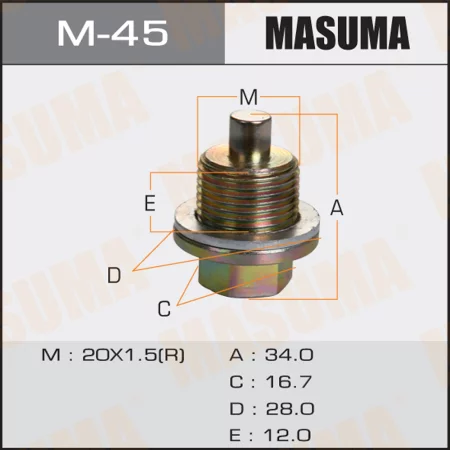 Болт маслосливной Masuma M20x1.5 M-45 купить,NaN