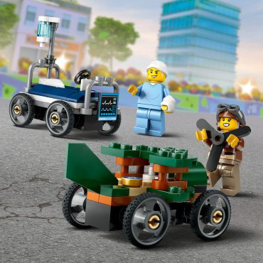 Конструктор LEGO Набор гоночных машин: Самолет против больничной койки, деталей 70 шт купить,NaN