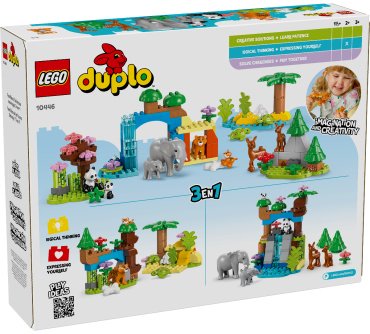 Конструктор LEGO Семьи диких животных 3в1, деталей 92 шт