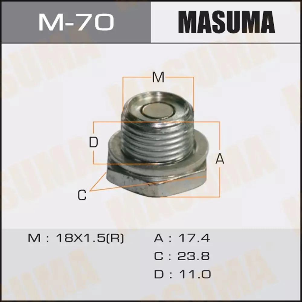 Болт маслосливной Masuma M18x1.5 M-70 купить,NaN