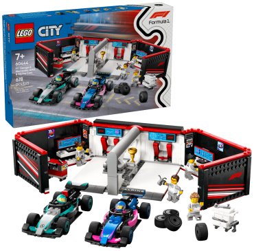 Конструктор LEGO Гараж и автомобили Mercades-AMG и Alpine, деталей 678 шт