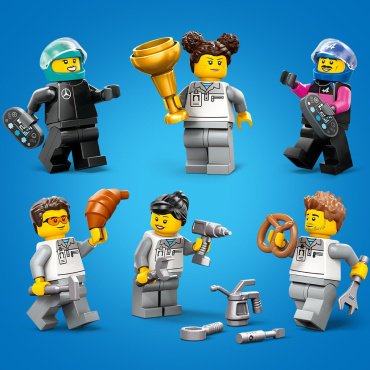 Конструктор LEGO Гараж и автомобили Mercades-AMG и Alpine, деталей 678 шт купить,0