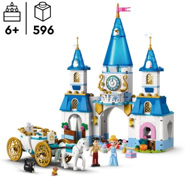 Конструктор LEGO Замок и карета Золушки, деталей 596 шт