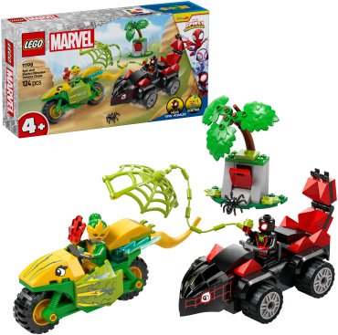 Конструктор LEGO Spidey Спин и погоня за мотодинозавром, деталей 419 шт купить,0