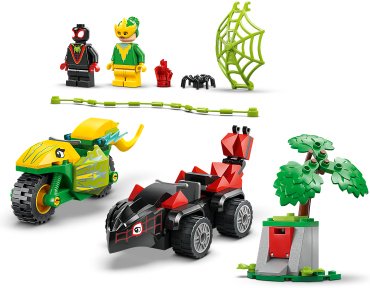 Конструктор LEGO Spidey Спин и погоня за мотодинозавром, деталей 419 шт купить,0