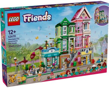 Конструктор LEGO Квартиры и магазины Хартлейк Сити Friends, деталей 2040 шт купить,0