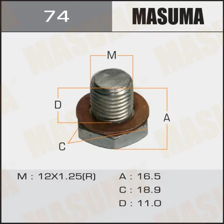 Болт маслосливной Masuma M12x1.25 74 купить,NaN