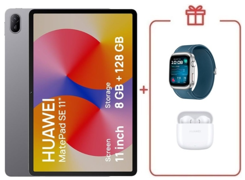 Планшет Huawei MatePad SE AGS6-W09 11 дюйм 8 Гб/128 Гб серый + подарок купить,NaN