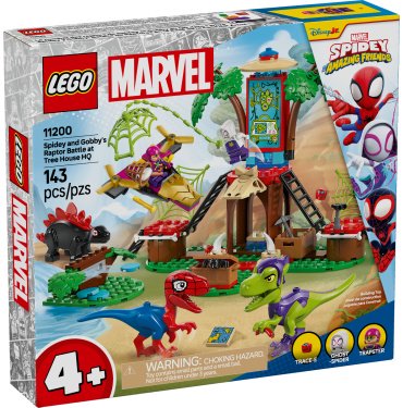 Конструктор LEGO Битва рапторов Спайди и Гобби в штабе Marvel, деталей 143 шт