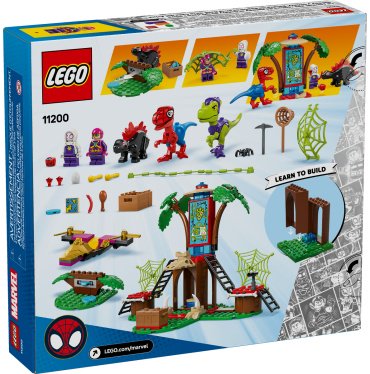 Конструктор LEGO Битва рапторов Спайди и Гобби в штабе Marvel, деталей 143 шт