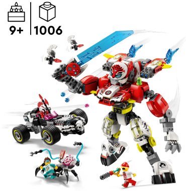 Конструктор LEGO Робот-тигр Купера и гоночный Болид Зеро, деталей 1006 шт купить,0