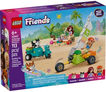 Конструктор LEGO Собаки-сёрфингисты и приключения на скутере, деталей 113 шт