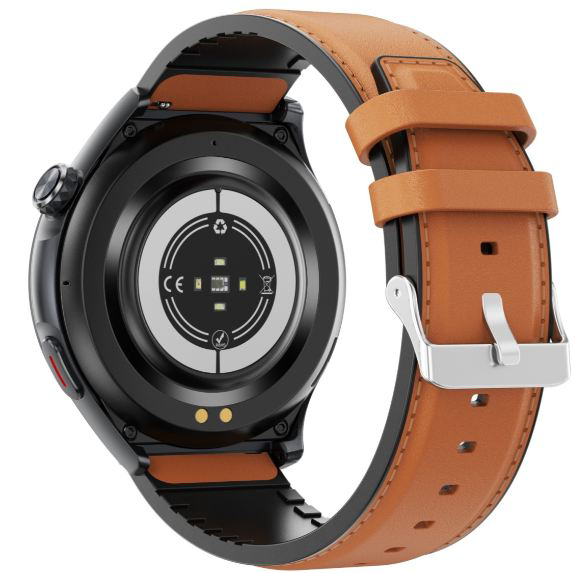 Смарт-часы SNEL Watch IMPERIAL 49 мм черный-коричневый-коричневый