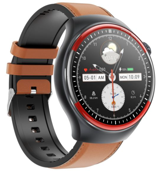 Смарт-часы SNEL Watch IMPERIAL 49 мм черный-коричневый-коричневый
