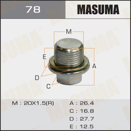 Болт маслосливной Masuma M20x1.5 78 купить,NaN