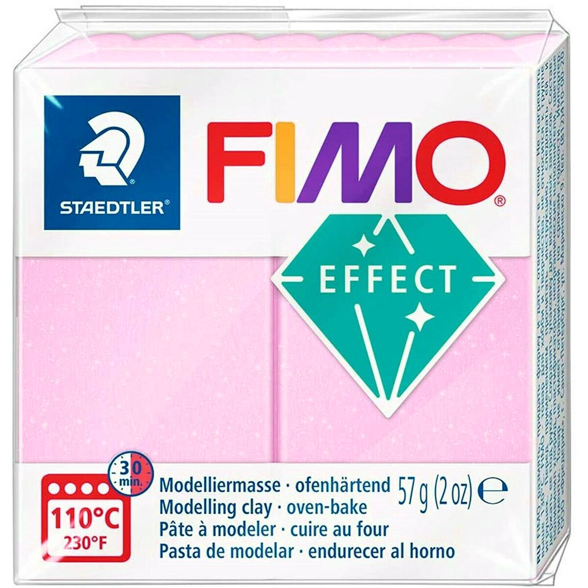 Полимерная глина Staedtler Fimo Effect light pink 57гр купить,NaN