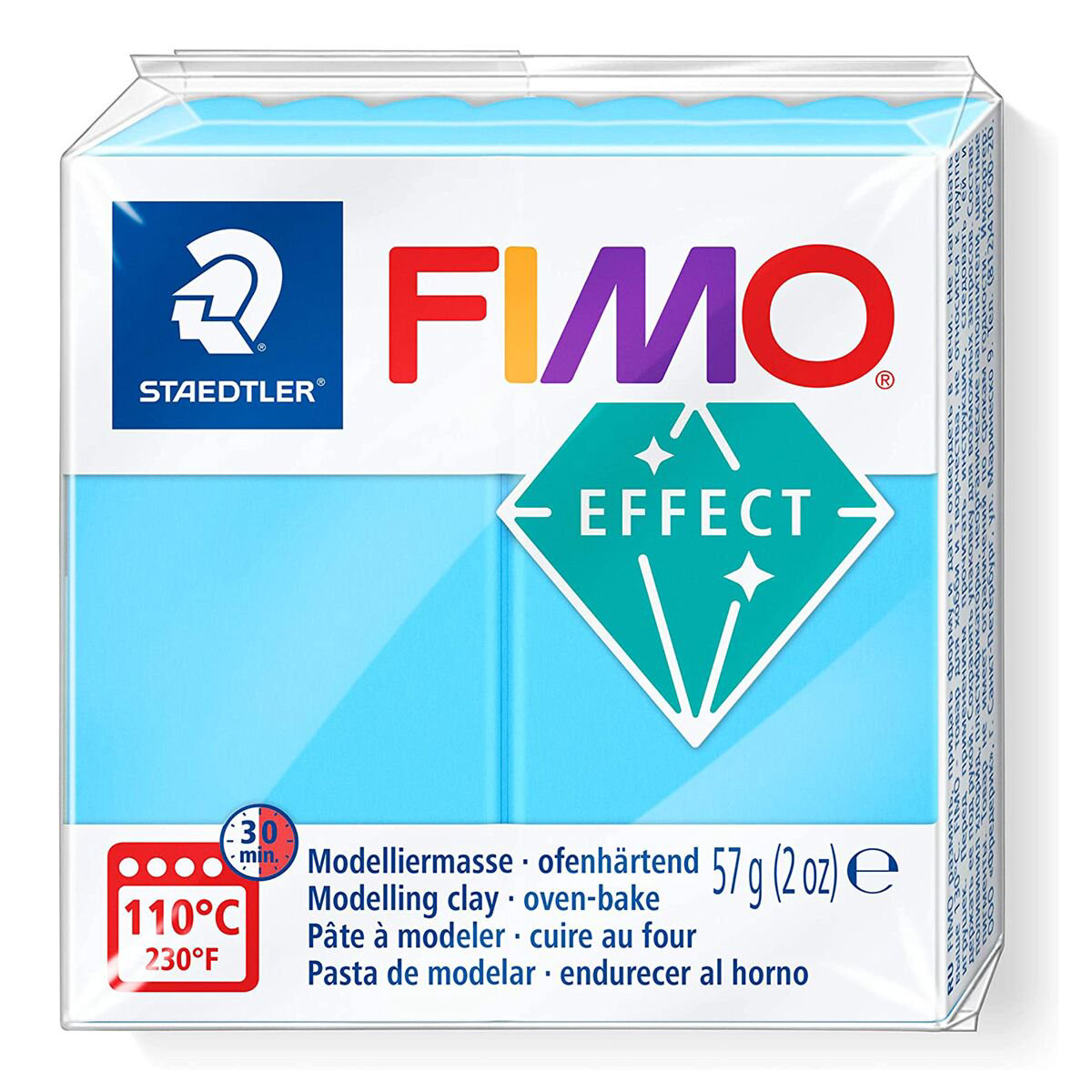 Полимерная глина Staedtler Fimo Effect neon blue 57гр купить,NaN